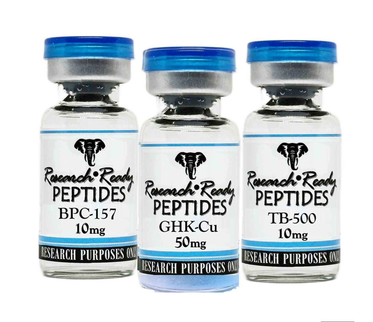 BLOOM Research Peptide Trio – GHK-Cu, TB-500, BPC-157