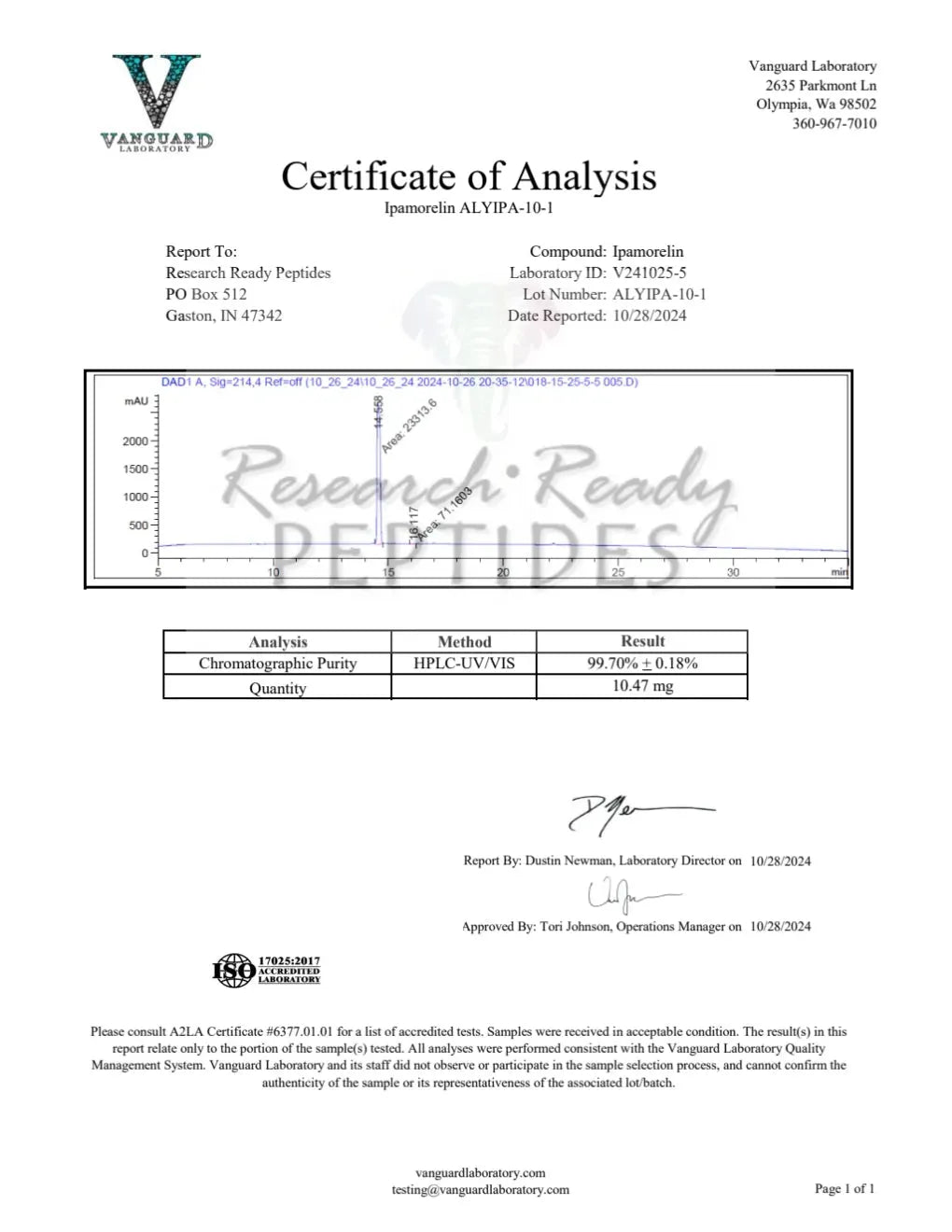 Ipamorelin Research Peptide 10mg