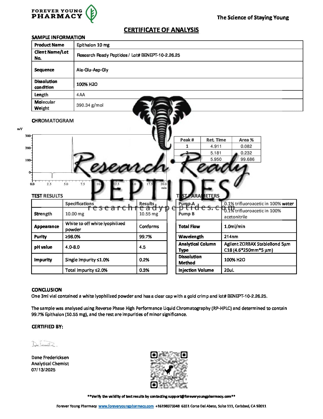 Epitalon Research Peptide