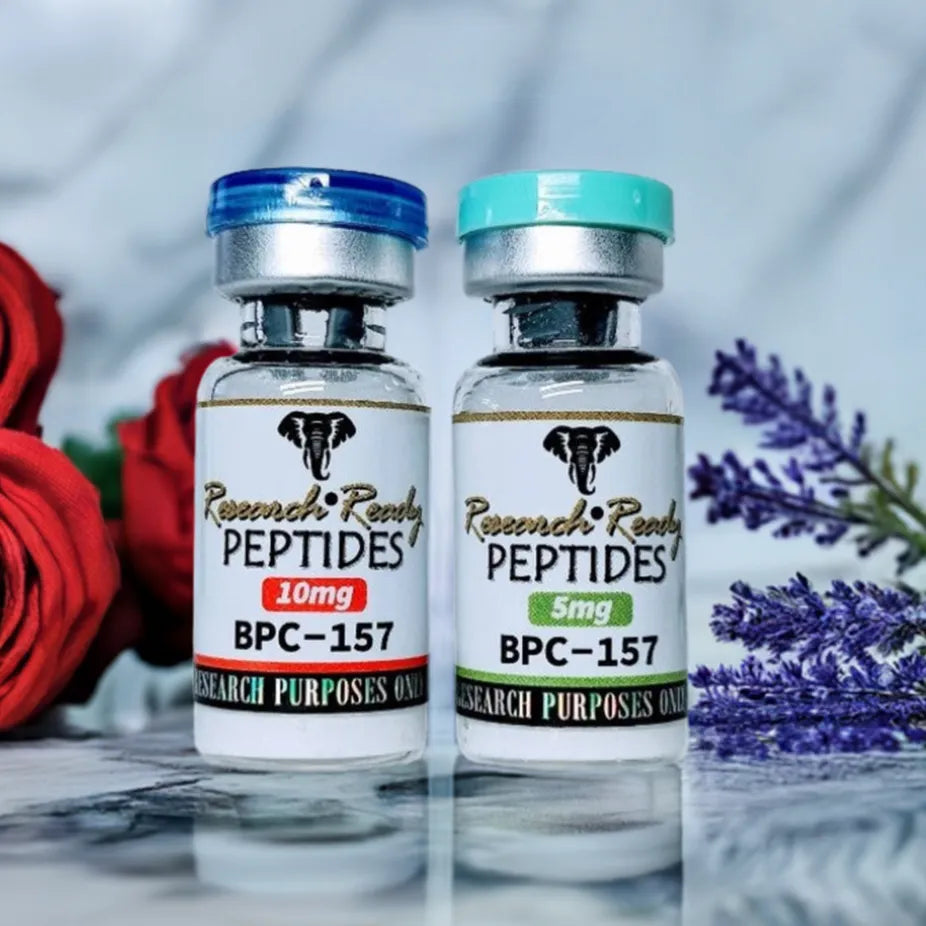 BPC-157 Research Peptide, 10mg and 5mg, a freeze dried powder, injectable,  for the study of inflammatory illnesses.